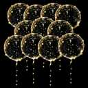40 Pack Led Balloons Light Up with Warm White Lights | 40 Pcs Transparent Balloons and 40 Pcs Led Lights | Perfect Supply for Wedding, Birthday Party, Glow Stick Party