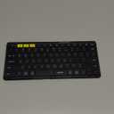 Samsers Full-Size Foldable Bluetooth Keyboard, KF08S Wireless Folding Keyboards with PU Leather Cover, Portable Travel for iPhone iPad Smartphone Tablet Laptop, Android Windows Mac OS, Black