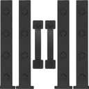 Garage Door Magnetic Decorative Hardware, 6 Pieces Rectangle Garage Door Magnets Accents Curb Appeal Faux Hinges and Handles Garage Door Decor Hardware Kit, Black(4 Hinges+2 Handles)