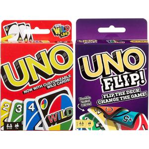 Mattel Uno Original and Uno Flip Card Games, Combo Pack of 2