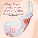 MICOOYO Dog Diaper Onesie Sanitary Pantie with Adjustable Suspender Washable Dog Period Panties Doggie Diapers Pet Underwear Female Dogs Diapers for Heat (Animals, S/M)