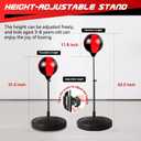 Punching Bag for Kids 3-8 Years Old, Kids Boxing Bag Set with Gloves & Adjustable Stand, Sports Toy for Boys