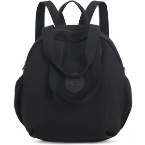 NOTAG Casual Backpack Purse for Women Shoulder Bag Waterproof Nylon Anti-theft Large Purse Shoulder Hobo Bags Travel Work (Black-S) (Black)