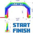 Sewinfla Inflatable Start Finish Line Rainbow Arch 20ft with 240W Blower, Outdoor Inflatable Archway for Party Race Advertising Commerce