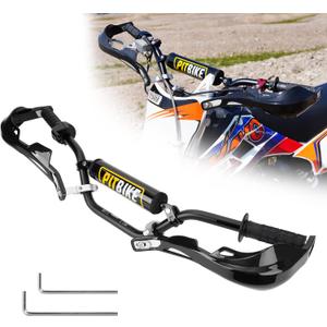 RUTU 7/8" Dirt Bike Handlebars with Aluminum Reinforced Motrocycle Handguards, Foam Chest Protection Pad, All-Round Protection for CRF YZF KXF KLX RMZ DRZ Pit Dirt Bike Motocross ATV Quad - Black