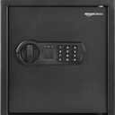 Amazon Basics Steel Home Security Electronic Safe with Digital Keypad, Programmable Lock for Important Documents, Jewelry, Valuables, 1.2 Cubic Feet, Black, 13"W x 13"D x 14.2"H