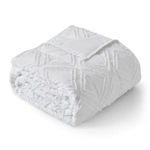 Topblan Weighted Blanket Queen Size 15lbs, Soft Cooling Weighted Blanket for Adults, Breathable Heavy Microfiber with Glass Beads Warm Blanket for Sofa Bed All Season, 60 x 80 inches, White