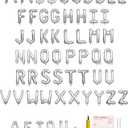 58 PCS Letter Balloons Alphabet Letters 2 Sets A- Z & 1 Sets AEIOU 16 - Inch Mylar Foil Balloons Set for Wedding/Birthdays/Annivs/Grads party Decoration Banner Custom Phrase (silver)