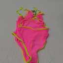 SHERRYLO Sheer One Piece Swimsuit for Women See Thru Bodysuit Monokini Sexy Mesh Thong Teddy Swimsuits One-Piece Micro Bikini (Large, Pink Chartreuse)