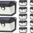 Solar Outdoor Lights, 12-Pack Super Bright 178 LEDs Motion Sensor Wall Light with 270 Wide Angle & 3 Modes, Waterproof Solar Powered Security Light for Patio Garden Garage Front Door