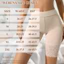 J-pone Slip Shorts for Under Dresses Smooth Anti-Chafing Lace Shorts for Women Boyshorts Seamless High Waisted Underwear (S)