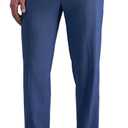 Haggar Men's Haggar Men’s Jmh 4-Way Stretch Slim Fit Flat Front Dress Pant (Blue) 32x30