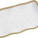 Pampa Bay Golden Salerno Small Platter (White and Gold)