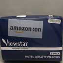 viewstar Pillows Queen Size Set of 2, Hotel Quality Cooling Down Alternative Gusseted Bed Pillows for Side, Back, or Stomach Sleepers, Dark Grey