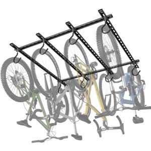 WALMANN Garage Ceiling Bike Rack, Adjustable Overhead Bicycle Storage System Stores 4 Bikes Horizontally or 8 Bikes Vertically, Ceiling-Mount Bike Hanger for Road & Mountain Bikes