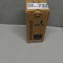 Pandaloo Glass Cups With Lids and Straws -20 Fl Oz- Perfect Size Iced Coffee Cup - Smoothie Cup With Bamboo Lid and On the go Lid (Creamy Mushroom, 1 Count (Pack of 1)