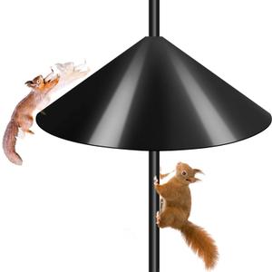 Gtongoko 19 Inch Squirrel Baffle for Bird Feeder Pole Squirrel Guards for Shepherds Hook Stopper for Bird Feeders Black 1 Pack