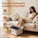 Foot Soaking Tub Massager with Heat, Bubbles, Temperature Control & Timer | Collapsible Foot Spa Bath Massager with Remote Control and 8 Shiatsu Massage Rollers, Foot Bath, Pedicure Foot Spa