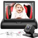 Baby Car Mirror with 4.3'' HD Night Vision Function Display, Safety Car Seat Camera with Wide Crystal Clear View, Easily Observe The Baby’s Move(Not USB)