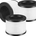 3 Pack TZ-K1 Replacement Filters Compatible with ToLife TZ-K1 and with FreAire & AROEVE MK01 MK06 MG01JH, 3-Stage Filtration H13 True HEPA filters (White)