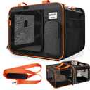pidipiti 20x14x14 Expandable Large car Carrier for 1 Large /2 Medium Cats
pet Crate for Short Trip or Long road Travel,with zipper lock,pockets,good Visibility,leakproof.