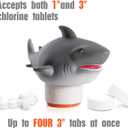 XY-WQ Chlorine Floater, Floating Pool Chlorine Dispenser (Shark), Fits 1 and 3 Inch Tablets for Large and Small Pools, Hot Tub, Spa