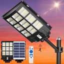 Gefolly SL-3600W Solar Street Lights Outdoor, 360000LM Commercial Parking Lot Light, 6500K Dusk to Dawn IP67 Security Flood Lights Motion Sensor Led Lamp for Basketball Court, Road, Yard