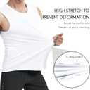 Haimont Men's Workout Tank Top Dry Fit UPF 50 Sleeveless Muscle Tee Shirts for Swim, Running, Hiking, Beach (X-Large, White)