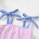 Renotemy Baby Girl Swimsuit Toddler Girls One-Piece Swimsuit Summer Beach Bikini Girl Bathing Suits with Hat 0-24 Month (3-6 Months, Pinkstripe)