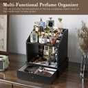 Miratino Cologne Organizer for Men, Large-Capacit Perfume Organizer for Men with 2-in-1 Design, 3-tier Cologne Stand, Wood Perfume Holders, Cologne Storage Display with Spacious Velvet-Lined Drawers