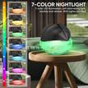 Water Based Air Purifier for Home with Essential Oil Diffuser and Humidifier Function, Rainbow Air Washer with LED Night Light, Freshener for Smoke and Pet Odors, Includes 6x10ml Essential Oils