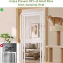 Feonase Extra Tall Cat Safety Gate for Doorway, 73.6" High, Adjustable 29.5-32.3" Wide, Full Clear Acrylic Panel, Pressure Mounted, Auto-Close, Stairs