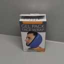 LotFancy Face Ice Pack Wrap for TMJ, Wisdom Teeth, with 4 Reusable Hot Cold Therapy Gel Packs, Pain Relief for Head, Oral and Facial Surgery, Dental Implants, Blue (Blue(one Size Fits Most))