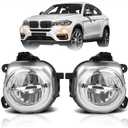 TangMiGe Fog Lights Compatible with BMW X3 F25 2015-2017, X4 F26 2015-2018, X5 F15 2014-2018, X6 F16 2015-2019, 63177317252 63177317251, 1 Pair (Clear)
