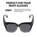 KesaPlan 2 Pack Polarized Fit Over Glasses Sunglasses for Women Men, Oversized Square Wrap Around Shades UV Protection (A3 Black/Grey+ Tortoise/Brown)