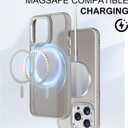 3 x Magnetic Designed for iPhone 14 Pro Case [Military-Grade Drop Tested] [Compatible with Magnet] Slim Frosted Case for iPhone 14 Pro Phone Case (6.1"), Gray