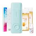 Roll On Waxing Kit for Hair Removal - At-Home Body & Face Wax Kit for Women & Men with 2 Wax Cartridges & 50 Strips, Depilatory Kit for Legs, Arms, Bikini (Green)