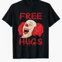 Free Hugs Halloween Evil Killer Scary Clown Horror Gift T-Shirt 4XL