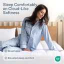 Niagara Sleep Solution Cloud-Like Twin Mattress Topper - 100% Cotton Top Mattress Pad for Back Pain Relief - Breathable & Naturally Cooling for Hot Sleepers, White