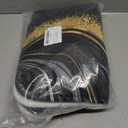 beifivcl 4Pcs Luxury Marble Shower Curtain Sets, Bathroom Sets with Shower Curtain, Toilet Lid Rug, Bath Mat and Contour Mat, Shower Curtain with 12 Hooks for Bathroom Set Decor 72 x 72 Inch, Black