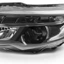 Driver Side Halogen Headlight w/DRL Compatible with 2016-2020 Pilot EX/EX-L/Touring 2017-2020 Ridgeline Headlamp 33150TG7A12 HO2502167 (Left)