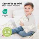 Mini Toddler Pillow with Pillowcase - 9x13 My Little Dreamy Travel Kids Pillow for Sleeping, Toddler Bed, Small, Tiny, Organic Cotton Pillowcase, Soft & Breathable, Kids 2-4 Years Old (Flora Vale)