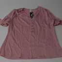 BMJL Womens Blouses Dressy Casual Satin V Neck Short Sleeve Shirts Business Casual Tops for Women (Large, Light Pink)