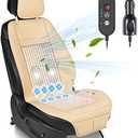 Paffenery 1Pcs Cooling Car Seat Cover Front Seat, 12V-24V Ventilated Cooling Car Seat Cushion, Cooled Seat Cover for Car SUV Truck Universal Fit, 108 Beige