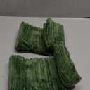 Kevin Textile Pack of 2 Spring Corduroy Soft Soild Decorative Square Throw Pillow Covers Set Cushion Cases Pillowcases for Sofa Bedroom Car 24 x 24 Inch 61 x 61 Cm Moss Green