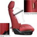 TIEHESYT Martha Red Car Seat Covers Front Pair, Breathable Leather Automotive Front Seat Covers for Comfortable Driving, Universal Auto Interior Fit Most Kinds of Vehicles, SUV, Trucks, Sedans