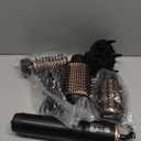 Terviiix 4-in-1 Hot Air Rotating Blow Dryer Brush Kit  1000W with Rotatable Round Brushes (2 Sizes), Oval Volumizer, and Diffuser  Ideal for Curly Hair, with Arthritis-Friendly Big Buttons, Black