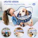 Supet Raised Inflatable Dog Cone Collar to Stop Licking, Soft Dog Cone Alternative After Surgery, Pet Neck Donut Collar for Small Medium Large Dogs