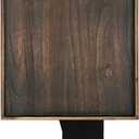Gurfuy Extra Large Square Ottoman Table Tray Square-24 - Rustic Wooden Serving Tray for Farmhouse Decorative Oversized Coffee Table Trays Living Room Kitchen Counter Breakfast Brown