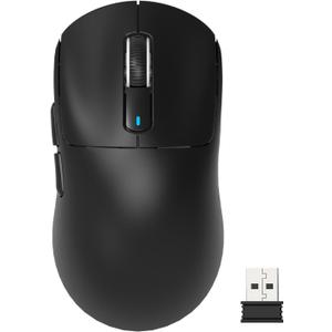 ATTACK SHARK X3 Wireless Gaming Mouse, 49g Ergonomic Computer Mouse, Triple Modes PAW3395 26K DPI Optical Sensor, 200h Battery Life, Programmable Buttons, Gaming Accessories for PC/Laptop/Mac (Black)